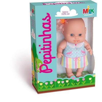 Boneca Pepitinha Vinil Macio 15cm Lavável Milk
