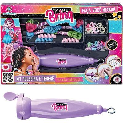 Kit Bijuteria e Miçanga Make Brinq Pulseira e Tererê Polibrinq