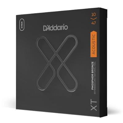 Encordoamento Violão XTAPB1047-3P Revestido Extra Leve 3 Jogos D'Addario