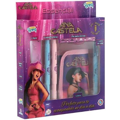 Kit Escolar Polibrinq Ana Castela Essencial 07 Peças com Acessórios