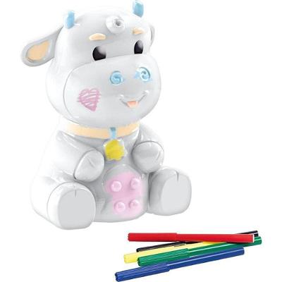 Boneco Joy Vaquinha Pintura com Canetinhas Personalizável Samba Toys