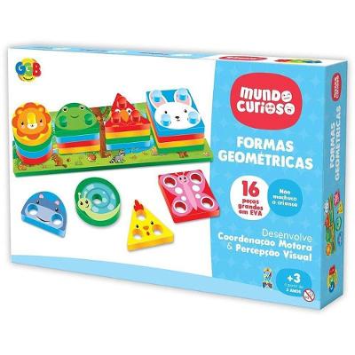 Brinquedo Pedagógico Formas Geométricas Animais em EVA GGB Plast