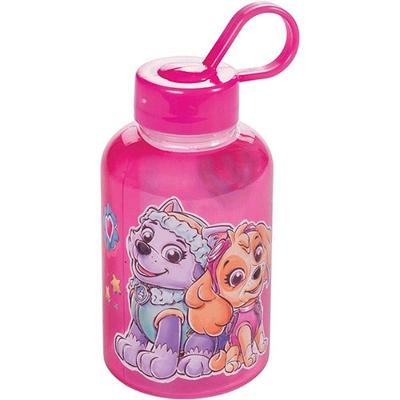 Garrafa Plástica Patrulha Canina 280ML BPA Free Infantil Rosa Plasútil