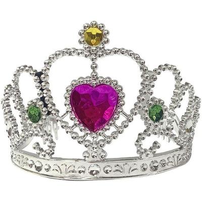 Coroa de Princesa Plástico 11x9cm com 6 Unidades Dourado Make+