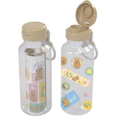 Garrafa Plástica Capivara Abre Fácil 600ML Livre de BPA Plasútil