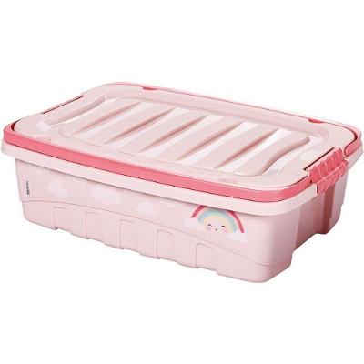 Caixa Organizadora Grand Box Polipropileno BPA FREE com Alça 9,3L Rosa Plasútil