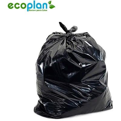 Saco para Lixo 60L Preto 58x65cm 5 Micra com 50 Unidades Ecoplan