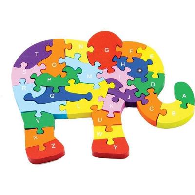 Quebra-cabeça Madeira Elefante 26 Peças Educativo Toy Mix