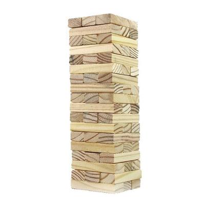 Jogo de Mesa Torre Maluca 54 Blocos Madeira de Pinus Coordenação