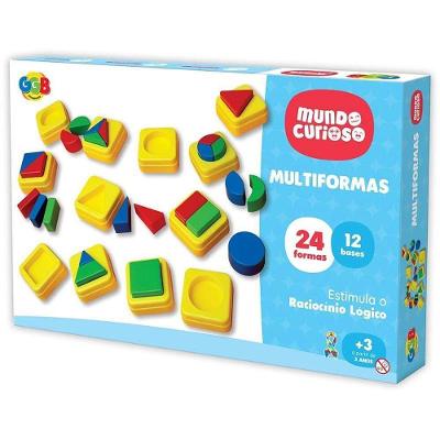 Brinquedo Educativo Multiformas de Encaixe 24 Formas GGB Plast