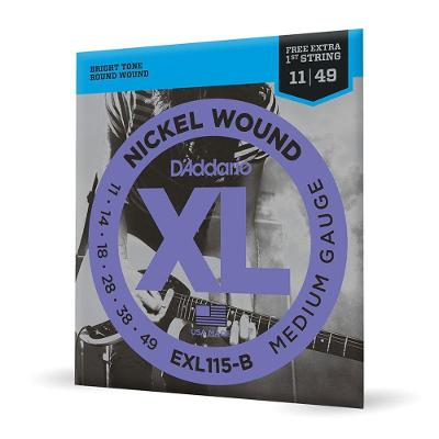 Encordoamento para Guitarra EXL115-B 11-49 XL Nickel Wound D'Addario
