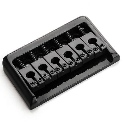 Ponte para Guitarra Fixa JSB-BK Through-Body Saddles Zinco Preta Spirit