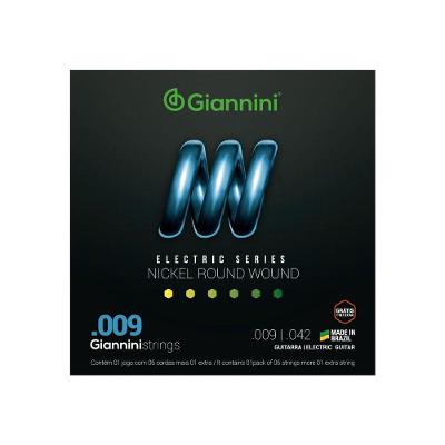 Encordoamento Guitarra GEEGST9 Super Leve 009 Nickel Round Wound Giannini
