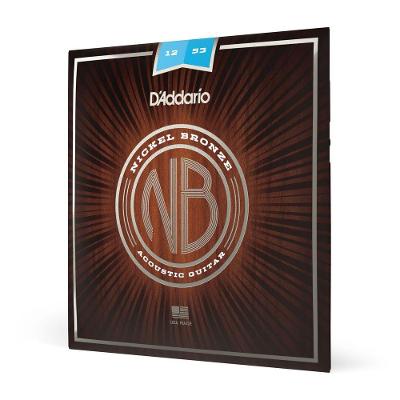 Encordoamento Violão Aço NB1253 Nickel Bronze 12-53 D'Addario