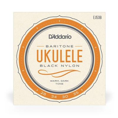 Encordoamento Ukulele Barítono EJ53B Pro-Arté Nailon Preto D'Addario