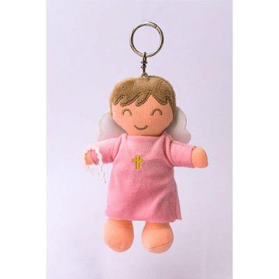 Chaveiro Anjinho Anjo da Guarda Plush Rosa Zip