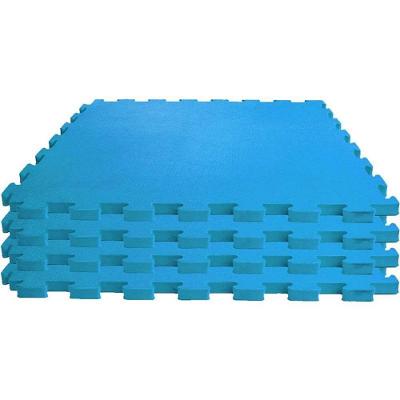 Tatame EVA 4 Placas 1x1M X 1CM Encaixe Firme Azul Royal Evamax