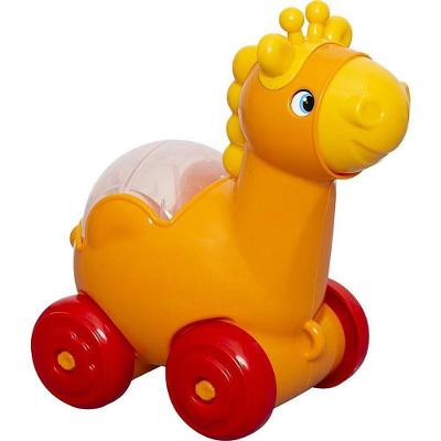 Brinquedo de Puxar Baby Fofo Girafa Solapa Bolinha Giratória Mercotoys