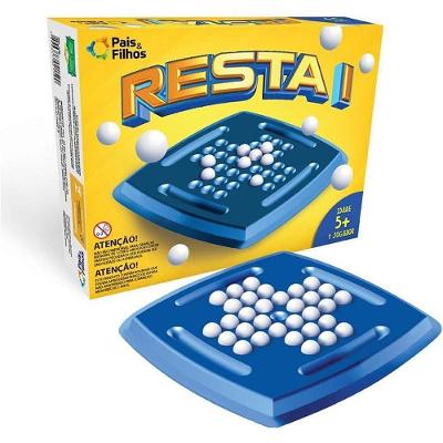 Jogo de Estratégia Resta 1 com Raciocínio Lógico e Planejamento Pais & Filhos