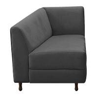 Diva Recamier Heitor 140Cm Lado Esquerdo Linho - Doce Sonho Móveis Cinza Escuro - 9