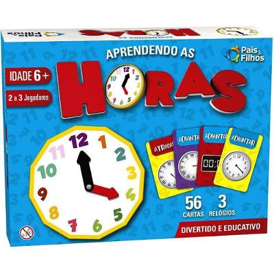 Brinquedo Pedagógico Aprendendo as Horas de Plástico Pais & Filhos