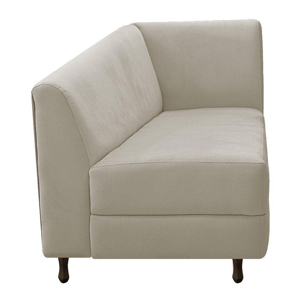 Diva Recamier Heitor 140Cm Lado Esquerdo Linho - Doce Sonho Móveis Bege - 2