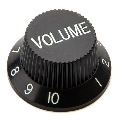 Kit 3 Knobs Plásticos PSV-V-BK Volume para Guitarra Preto Spirit