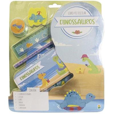 Kit Escolar Todolivro Dinossauros Livro com 5 Peças Educativo