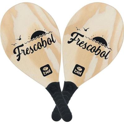 Kit Frescobol 2 Raquetes de Praia e Bolinha de Borracha No 3 Belfix