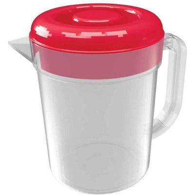 Garrafa Jarra Plástica 2L com Tampa Vermelha para Bebidas Nitron Plast