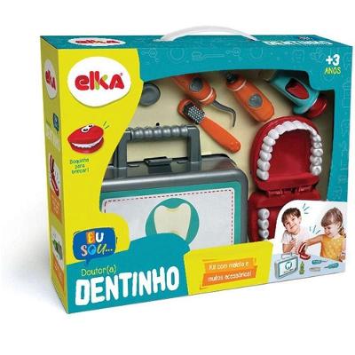 Kit Brinquedo Educativo Dr. Dentinho com Acessórios e Maleta Elka