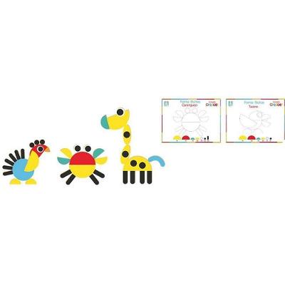 Brinquedo Educativo Forma Bichos Madeira Reciclada 35 Peças Nig