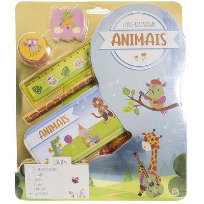 Kit Escolar Todolivro Animais Livro de Atividades e 5 Peças