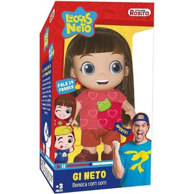 Boneco Giovanna Neto com 14 Frases 27cm Baby Brink