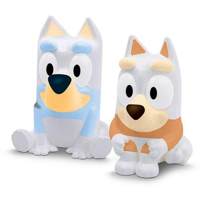 Kit de Pintura Bluey e Bingo com Bonecos Laváveis e Tintas Elka