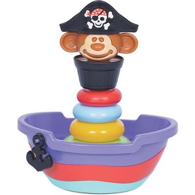 Brinquedo Educativo Baby Pirata Solapa Empilhar Encaixar Mercotoys