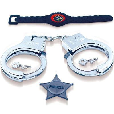 Kit Super Policial com Algema e Pulseira 5 Peças Pica Pau Brinquedos