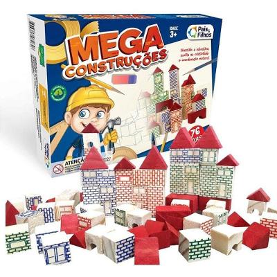 Brinquedo para Montar Mega Construções 76 Peças Pais & Filhos