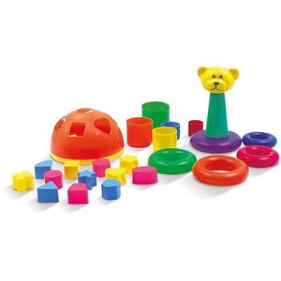 Brinquedo Educativo Baby Toy Set Kit 18 Peças Ursinho Argolas Pica Pau