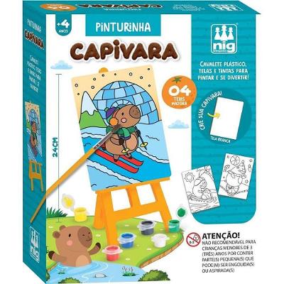 Kit Pinturinha Capivara Desenhos Fofos para Colorir Nig Brinquedos