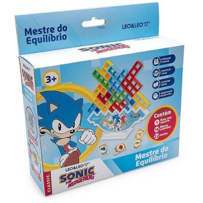 Jogo de Mesa Sonic Mestre do Equilíbrio com Peças Cartas e Suporte Leonora