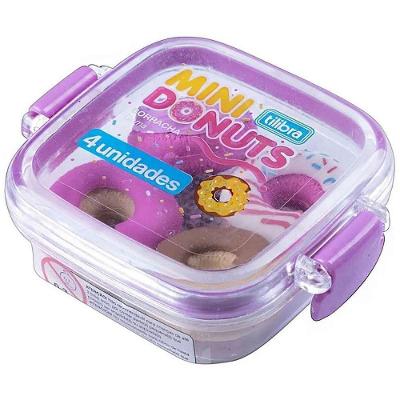 Borracha Escolar Tilibra Mini Donuts Decorada Kit com 4 Sortidas