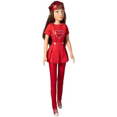 Boneco Gi Aventureira 55cm Acessórios Removíveis Vermelho Baby Brink