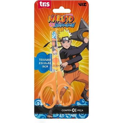 Tesoura Escolar Summit Decorada Naruto 13cm Antiferrugem
