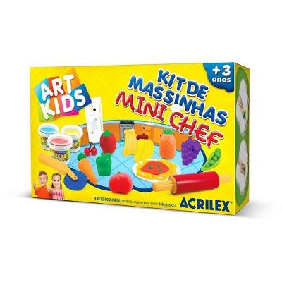 Massa para Modelar Mini Chef Kit com Moldes Criativa Art Kids Acrilex