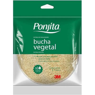 Esponja para Banho Ponjita 3M Naturals Bucha Natural Esfoliação Limpeza 3M Brasil