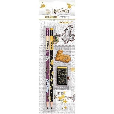 Kit Escolar Leonora Harry Potter HB 4 Peças Blister