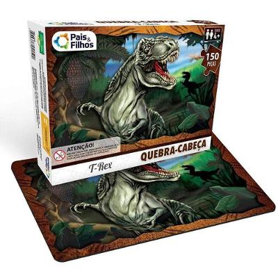 Quebra-cabeça Cartonado T-rex Premium 150 Peças Pais & Filhos