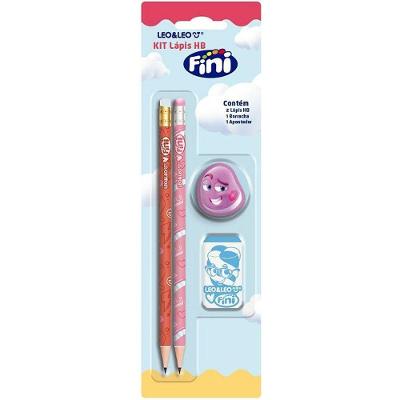 Kit Escolar Leonora Fini HB 04 Peças Blister