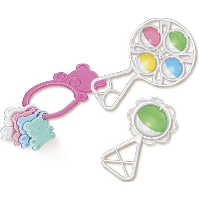 Kit Mordedor e Chocalho Baby Play Set Coordenação Motor Pica Pau Brinquedos